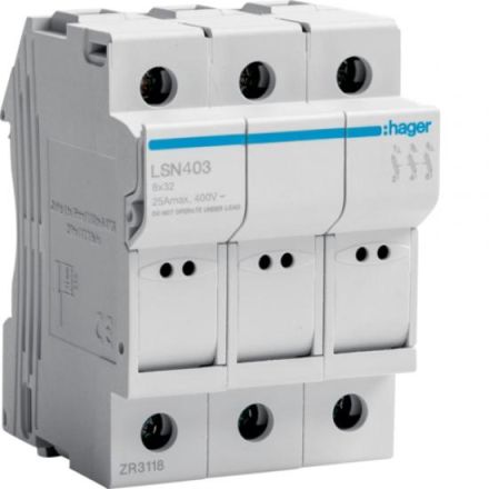Hager LSN403 fuse element 3P 25A 400V L32 3PLE