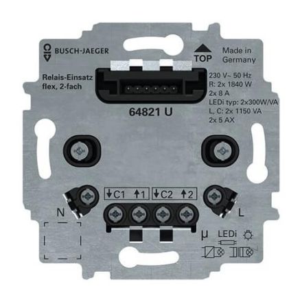Busch-Jaeger 2CKA006800A3044 64821 U flex 2-way relay insert