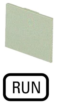 Eaton 283SQ25 insert label, RUN , 038767