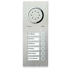 Ritto 1810620 Acero stainless steel door station audio, 6 WE, audio, stainless steel