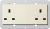 Gira 278201 double socket BS 13 A System 55 BS 80 cream white
