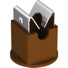 Pröpster 111 004 Niro-Clip V2A/PA6 D:8mm brown D:7bore snap holder