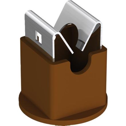 Pröpster 111 004 Niro-Clip V2A/PA6 D:8mm brown D:7bore snap holder