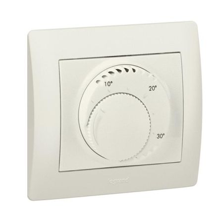 Legrand 775687 room thermostat changeover contact Galea mother of pearl, (bright white)