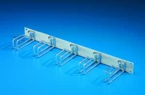 RITTAL 7257200 Marshalling panel 1U RAL7035 with 5 brackets steel 40x50mm