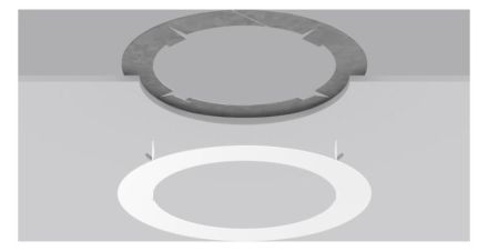RZB 983078.002 D 360 H 1 Visible colour: white Installation frame