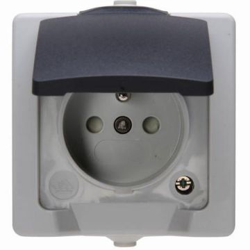 Kopp 107956008 NAUTIC grey surface-mounted housing