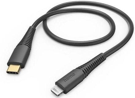 Hama 201602 USB-C - Lightning, 1.5 m, black USB charging cable