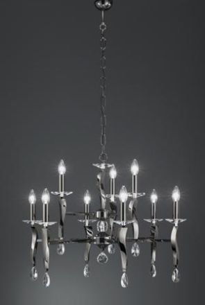 Brumberg 859069 pendant light, black chrome E14 9x40W max.