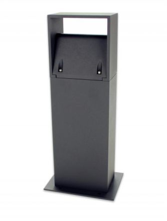 SLV 232115 bollard light LOGS 40 square, anthracite, 6W LED, warm white