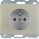 Berker 6765757004 socket with protective contact pin stainless steel Berker K.5
