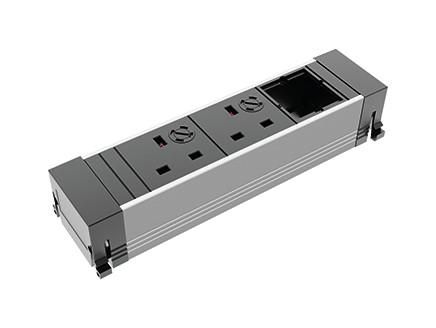 Bachmann 916.082 power strip 2f black 0.1m 90° IP20