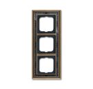 Busch-Jaeger 1723-843 cover frame, 3-way frame antique brass decor anthracite