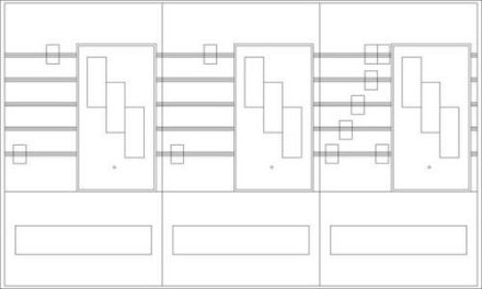 ABN 3-f.3xNH00 3-p. busbar panel (PAR363N)