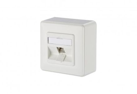 METZ CONNECT 1 Port 270°M AP pure white data connection box Cat6A, 130B12D10002-E