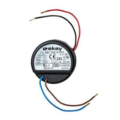 ekey 101742 ekey NT UP 230VAC/24 VDC/1.1 A flush-mounted power supply