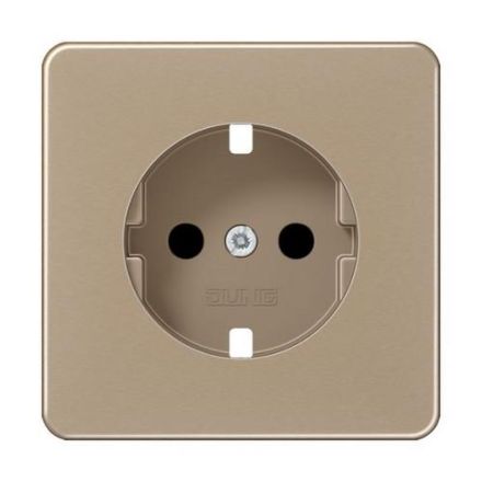 Jung CD520KIGBPL cover for SCHUKO® sockets, integrated increased contact protection, SAFETY+, anodized aluminum, CD series, gold-bronze