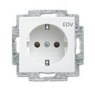 Busch-Jaeger 20 EUCB/DV-914 SCHUKO® socket insert, with imprint 'EDV' alpine white