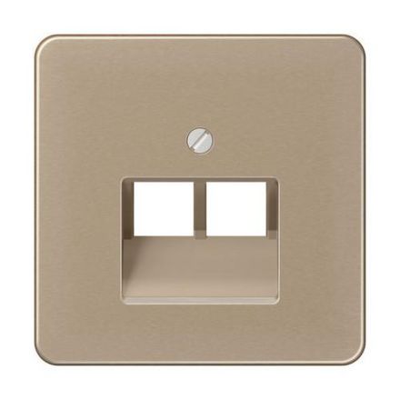 Jung CD569-2UAGB cover for IAE/UAE junction boxes 2 x 8-pin, anodized aluminum, CD series, gold-bronze