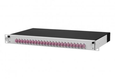 METZ CONNECT 24xLC-D OM4 1HE/24gr 48Pgt 24Kup viol LWL Patchpanel OpDAT slide, 1502677524-E