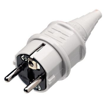 Mennekes 10749 16A2P+E 230V grey plug SCHUKO