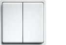 Eltako 30000265 FMT55/4-wg with double rocker pure white gloss wireless mini button