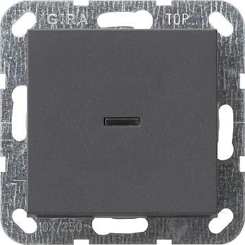Gira 012228 push button switch off 2-pole control system 55 anthracite