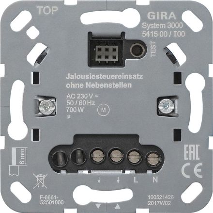 Gira 541500 blind control insert without auxiliary control input insert