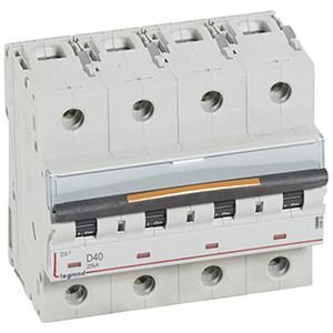 Legrand 409850 Circuit breaker DX3 D40A 4P 25KA 6M