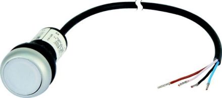 Eaton C22-DL-W-K10-24-P62 white illuminated pushbutton, 185588