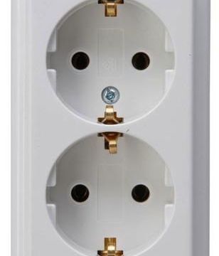 Kopp 120101001 2-way arctic white power strip
