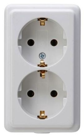 Kopp 120101001 2-way arctic white power strip