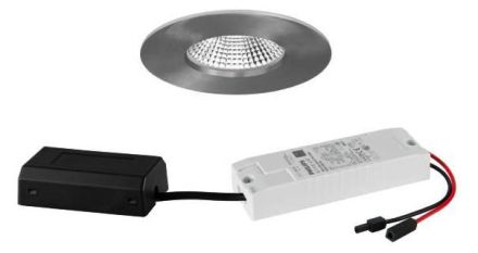 Brumberg 41480153 230V AC 7W 3000K nickel ma LED recessed ceiling spotlight