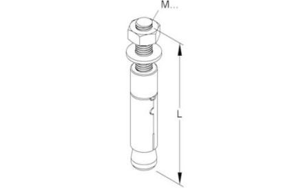 Niedax N16/70.140C heavy duty thread M10 L: 140mm steel dowel