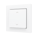 ZENNIO ZS551PB2SMW Single button Soft ZS55 | for 2 binary inputs, blinds | matt white