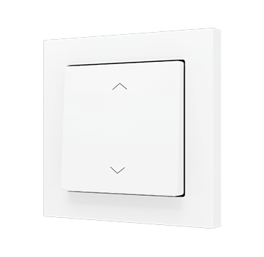 ZENNIO ZS551PB2SMW Single button Soft ZS55 | for 2 binary inputs, blinds | matt white