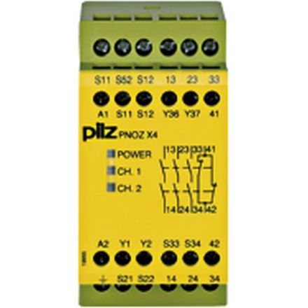 Pilz 774731 PNOZ X4 24VAC 3n/o 1n/c emergency stop relay