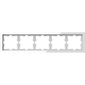 MERTEN MEG4050-6520 glass frame D-Life 5-way crystal white