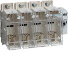 Hager HFD440 switch with fuse 4-pole 400A T2