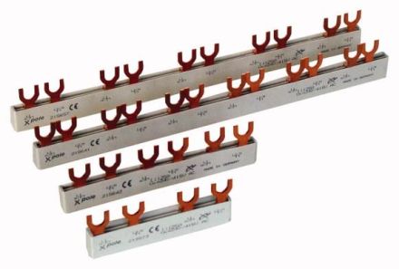 Eaton EVG-16/2PHAS/6MODUL/HI phase busbar, 2Ph, 16qmm, fork, 7TE, 291483