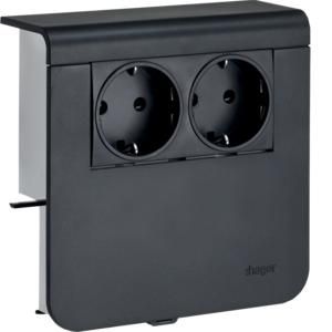 TEHALIT SL200809009011 device carrier 2 for socket SL20080900 RAL9011 graphite black