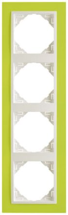 EFAPEL FOUR-GANG FRAME RED/ICE