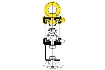 Schuch 902650007 Trser support rail fastening