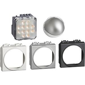 Bticino LN4360 flush-mounted light, rotatable, 2 modules, 2.8W LED