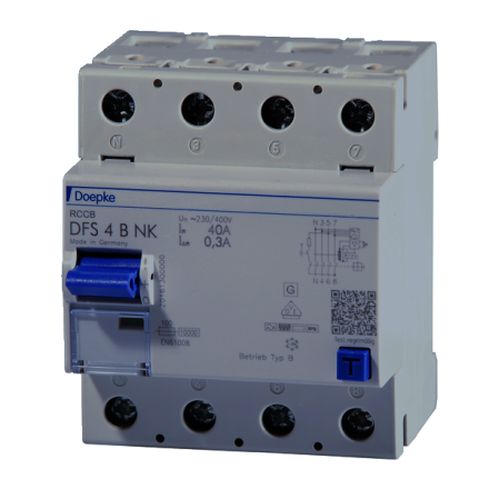 Doepke 09125995 DFS4 025-4/0.10 - B NK 4-pole 25/0.1A residual current circuit breaker all-current sensitive