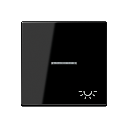 Jung A590KO5LSW rocker switch 1-way with light guide, symbol light, Duroplast, Series A, black
