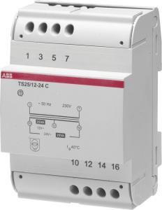 ABB Stotz-Kontakt TS 25/12-24 C, TS 25/12-24 C safety transformer 25 VA, 12-24 VAC secondary voltage, 2CSM251043R0811