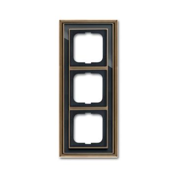 Busch-Jaeger 1723-845 cover frame, 3-way frame brass antique anthracite