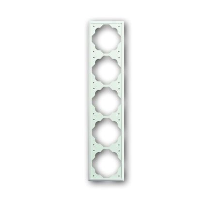 Busch-Jaeger 1725-774 cover frame, 5-way frame studio white matt