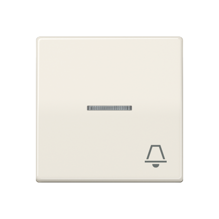 Jung ABAS591KO5K rocker switch 1-way with light guide, symbol bell, Duroplast antibacterial, series AS, white